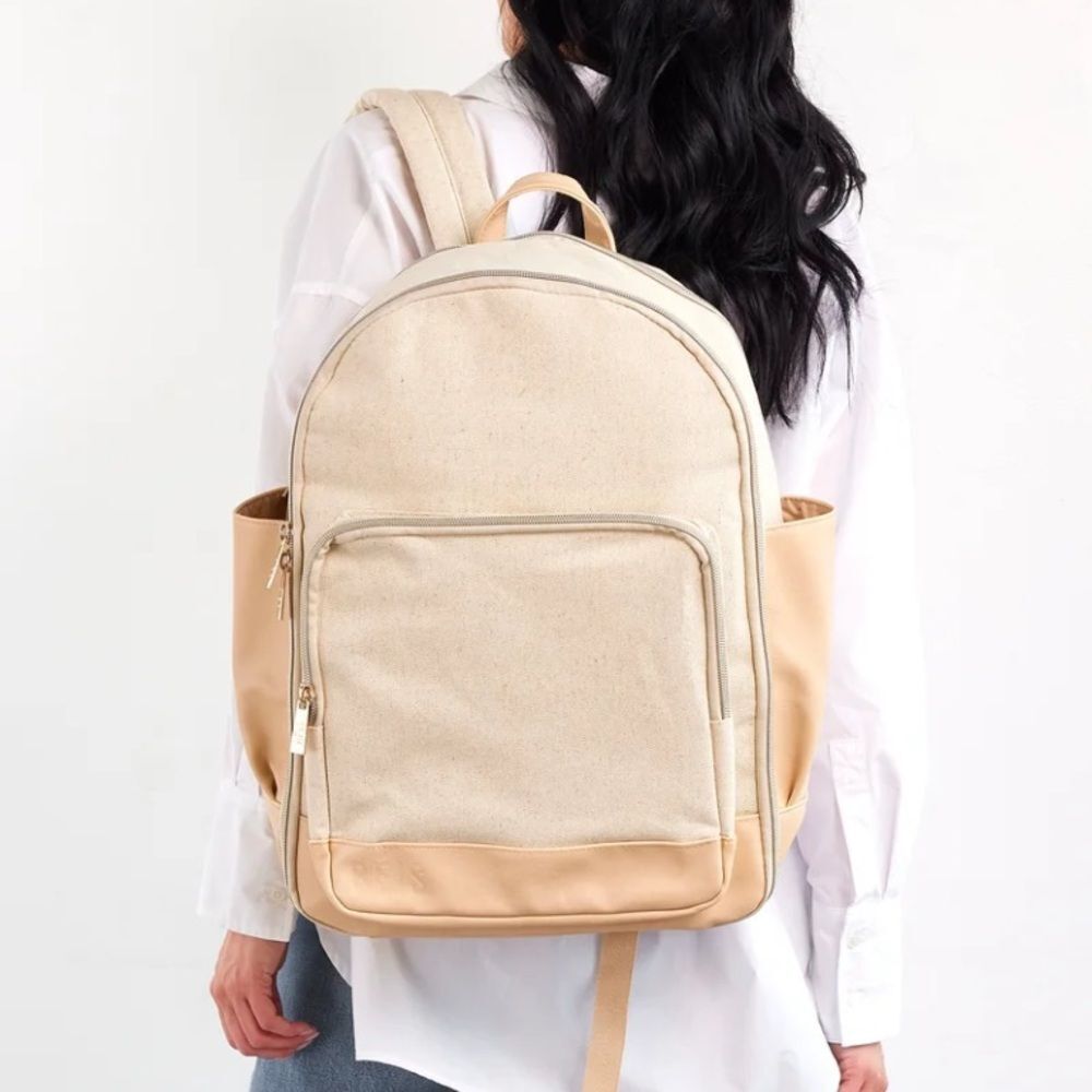 Beis The Travel Backpack in Beige